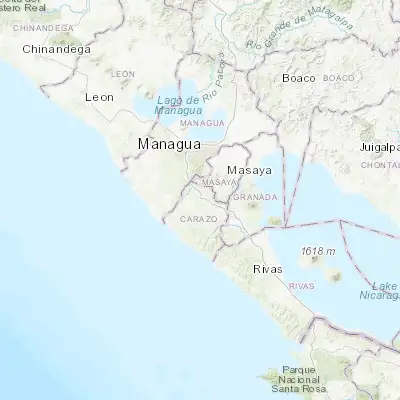 Map showing location of Diriamba (11.858120, -86.239220)
