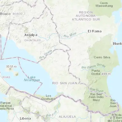 Map showing location of El Almendro (11.678590, -84.702690)