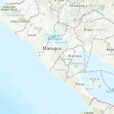Map showing location of El Crucero (11.990080, -86.309540)