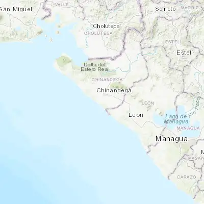 Map showing location of El Realejo (12.543330, -87.165170)