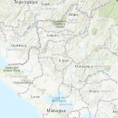 Map showing location of Estelí (13.091850, -86.353840)