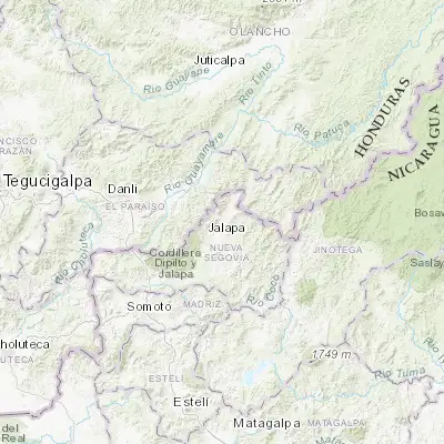 Map showing location of Jalapa (13.922210, -86.123460)