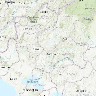 Map showing location of Jinotega (13.091030, -86.002340)