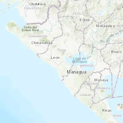 Map showing location of La Paz Centro (12.340000, -86.675280)