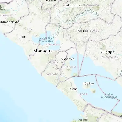 Map showing location of Masaya (11.974440, -86.094170)