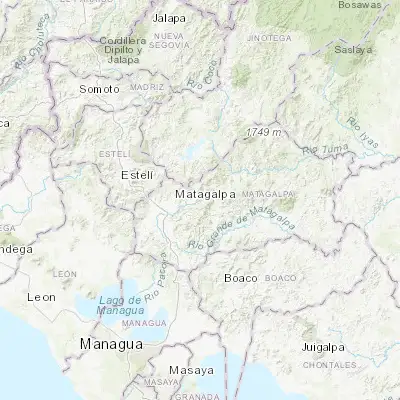 Map showing location of Matagalpa (12.925590, -85.917470)