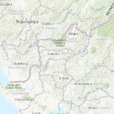 Map showing location of Palacagüina (13.455660, -86.406220)