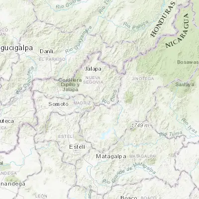 Map showing location of Quilalí (13.566950, -86.026000)