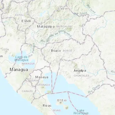 Map showing location of San Lorenzo (12.378300, -85.666460)