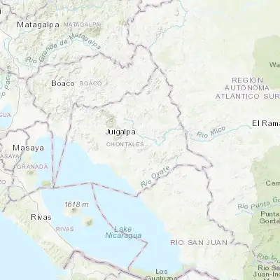 Map showing location of Santo Tomás (12.069380, -85.090590)