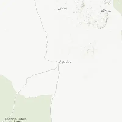 Map showing location of Alaghsas (17.018700, 8.016800)