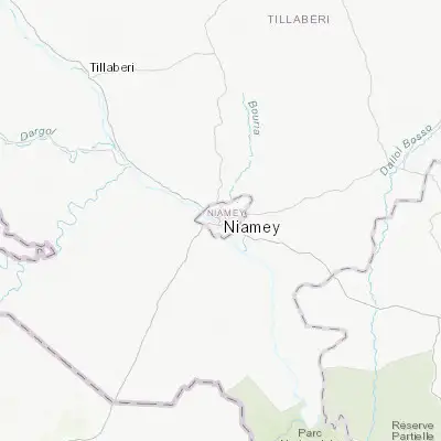 Map showing location of Niamey (13.513660, 2.109800)