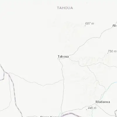 Map showing location of Tahoua (14.888800, 5.269200)