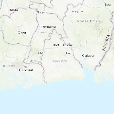 Map showing location of Abak (4.982360, 7.789220)