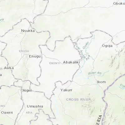 Map showing location of Abakaliki (6.324850, 8.113680)