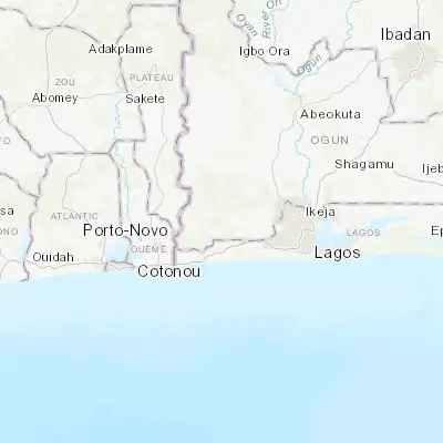Map showing location of Ado-Odo (6.595460, 2.941760)