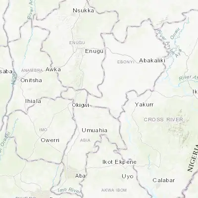 Map showing location of Ake-Eze (5.916770, 7.676150)