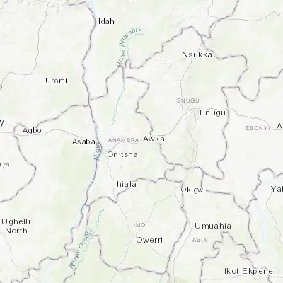 Map showing location of Awka (6.212690, 7.071990)