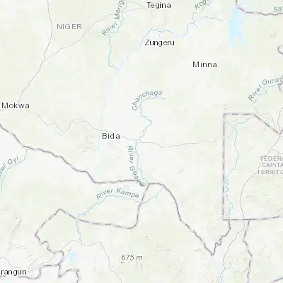 Map showing location of Badeggi (9.056300, 6.143000)
