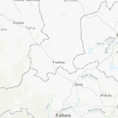 Map showing location of Bakori (11.555590, 7.424190)