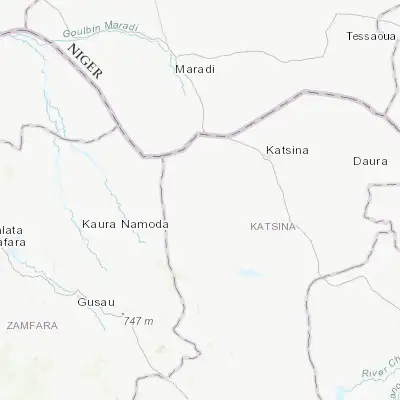 Map showing location of Batsari (12.755510, 7.248090)
