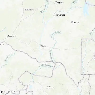 Map showing location of Bida (9.080440, 6.009900)