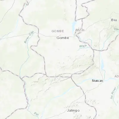 Map showing location of Billiri (9.865450, 11.226240)