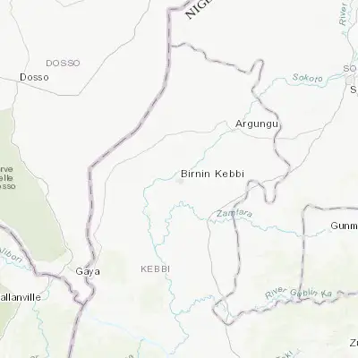 Map showing location of Birnin Kebbi (12.453890, 4.197500)