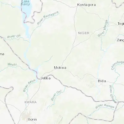Map showing location of Bokani (9.433330, 5.200000)