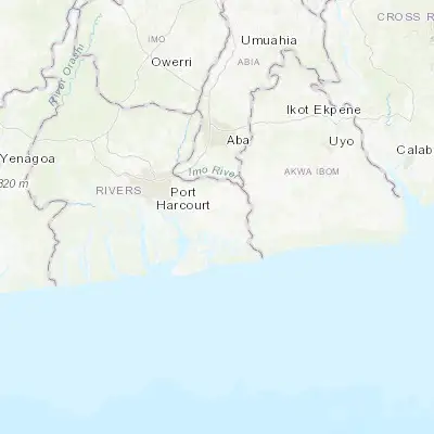 Map showing location of Bori (4.676290, 7.365190)