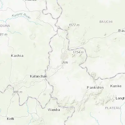 Map showing location of Bukuru (9.793990, 8.863970)