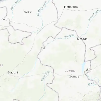 Map showing location of Dukku (10.823790, 10.772210)