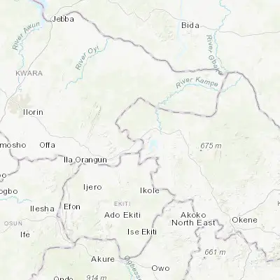 Map showing location of Egbe (8.218960, 5.507570)
