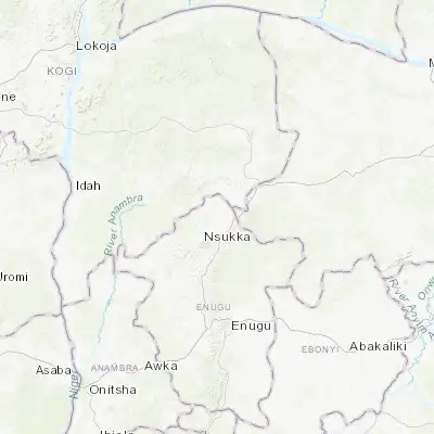 Map showing location of Enugu-Ezike (6.982700, 7.455340)