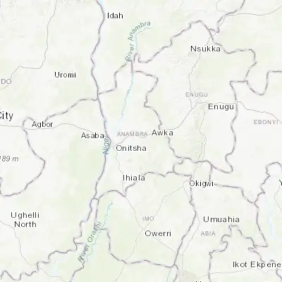 Map showing location of Enugu-Ukwu (6.171460, 7.005250)