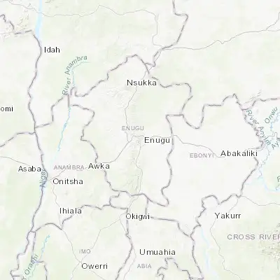 Map showing location of Enugu (6.441320, 7.498830)