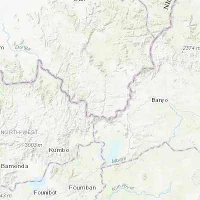 Map showing location of Gembu (6.725560, 11.256520)