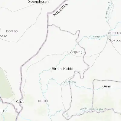 Map showing location of Gulma (12.642310, 4.355450)