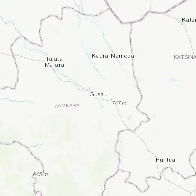 Map showing location of Gusau (12.170240, 6.664120)