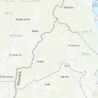 Map showing location of Gwasoro (9.487330, 3.507710)