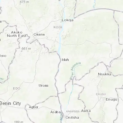 Map showing location of Idah (7.113450, 6.738660)