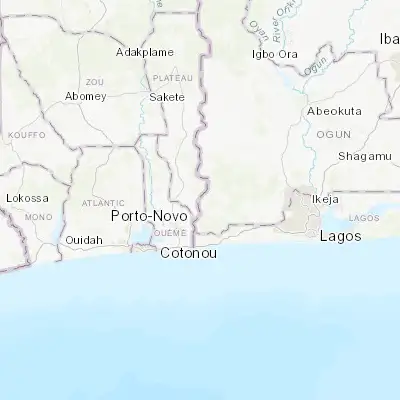 Map showing location of Idiroko (6.631870, 2.747200)