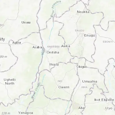 Map showing location of Igbo-Ukwu (6.017980, 7.020270)