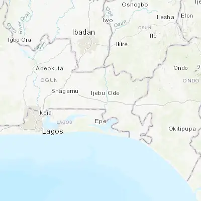 Map showing location of Ijebu-Ife (6.778370, 4.033860)