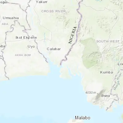 Map showing location of Ikang (4.789780, 8.531600)