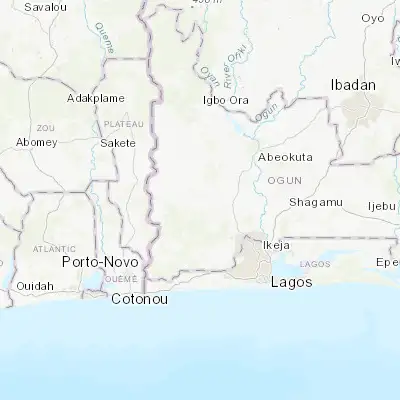 Map showing location of Ilaro (6.889010, 3.014160)