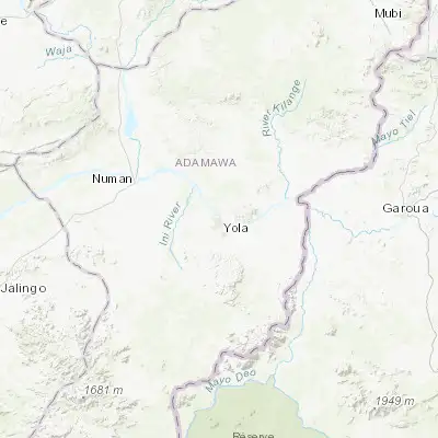 Map showing location of Jimeta (9.279490, 12.458190)