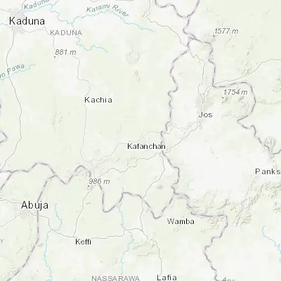 Map showing location of Kagoro (9.607760, 8.390430)