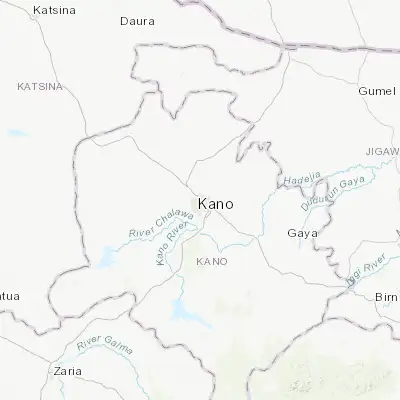 Map showing location of Kano (12.000120, 8.516720)