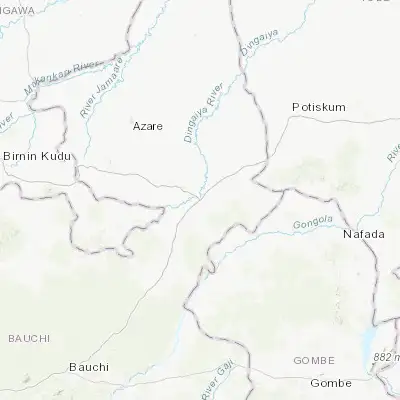 Map showing location of Kari (11.247100, 10.561000)